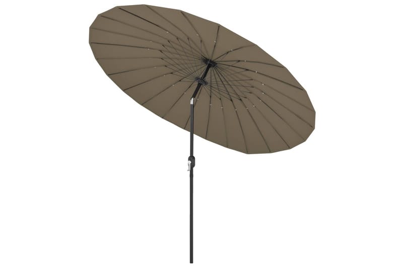 Parasoll med aluminiumsstang 270 cm gråbrun - Brun - Hagemøbler - Solbeskyttelse - Parasoller