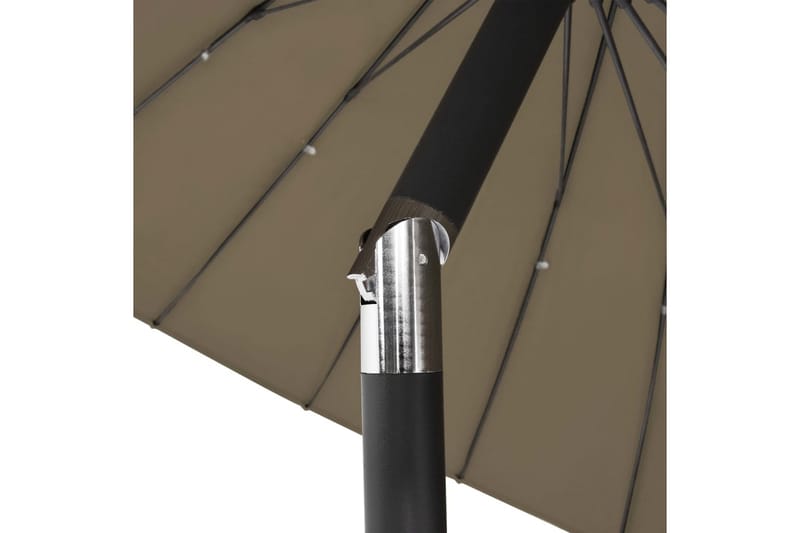 Parasoll med aluminiumsstang 270 cm gråbrun - Brun - Hagemøbler - Solbeskyttelse - Parasoller