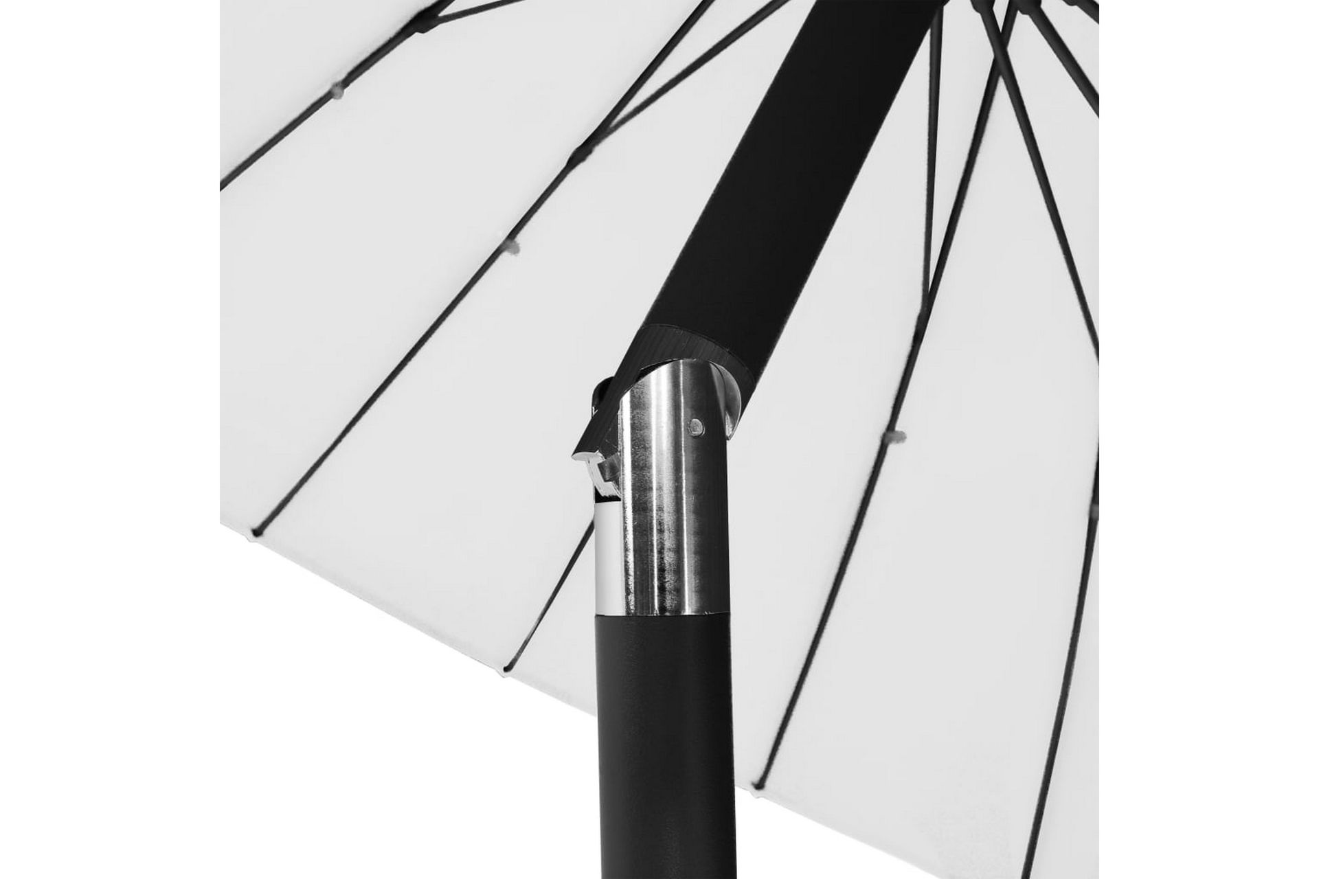 Parasoll med aluminiumsstang 270 cm sandhvit - Hvit - Hagemøbler - Solbeskyttelse - Parasoller