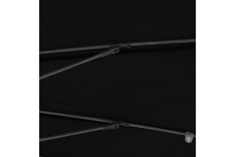Parasoll med aluminiumsstang 270 cm svart - Svart - Hagemøbler - Solbeskyttelse - Parasoller