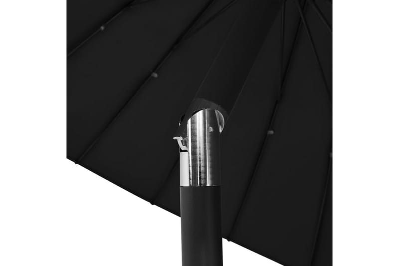 Parasoll med aluminiumsstang 270 cm svart - Svart - Parasoller