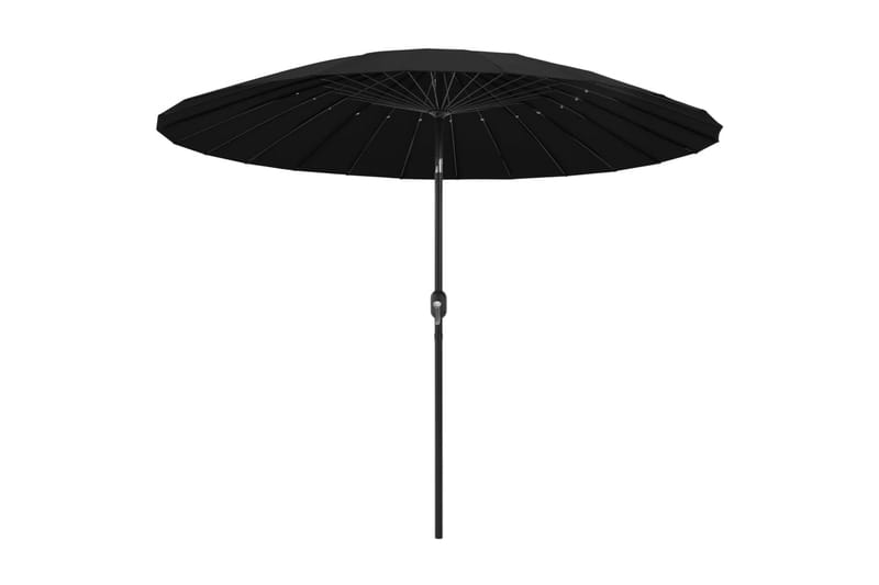 Parasoll med aluminiumsstang 270 cm svart - Svart - Hagemøbler - Solbeskyttelse - Parasoller