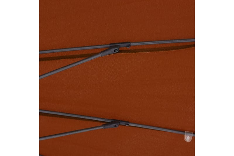 Parasoll med aluminiumsstang 270 cm terrakotta - Oransj - Hagemøbler - Solbeskyttelse - Parasoller