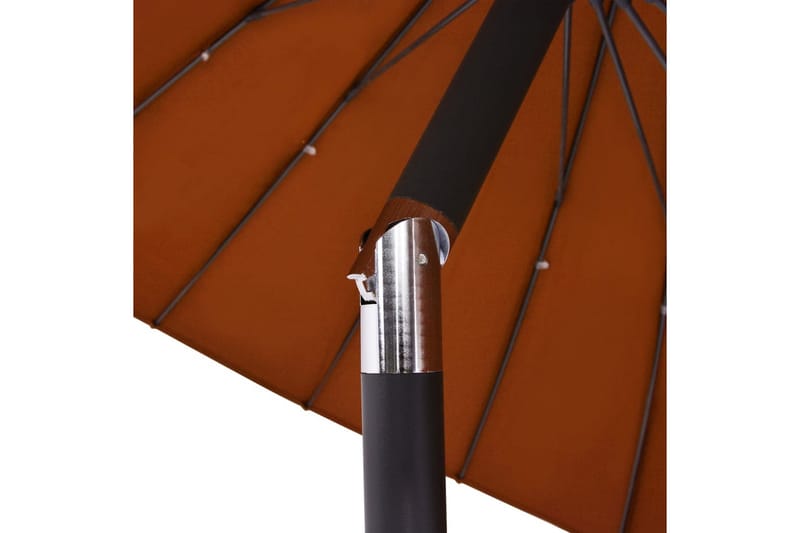 Parasoll med aluminiumsstang 270 cm terrakotta - Oransj - Hagemøbler - Solbeskyttelse - Parasoller