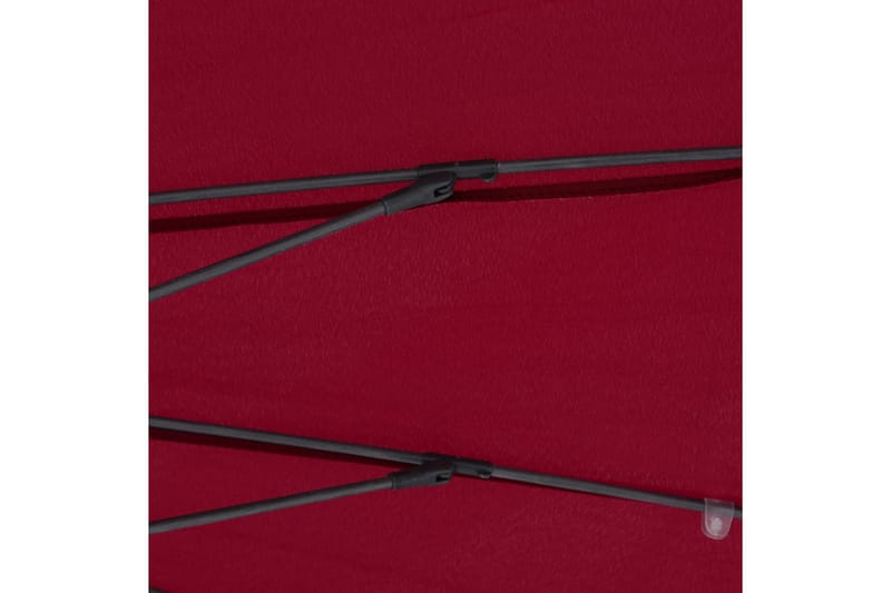 Parasoll med aluminiumsstang 270 cm vinrød - Rød - Hagemøbler - Solbeskyttelse - Parasoller