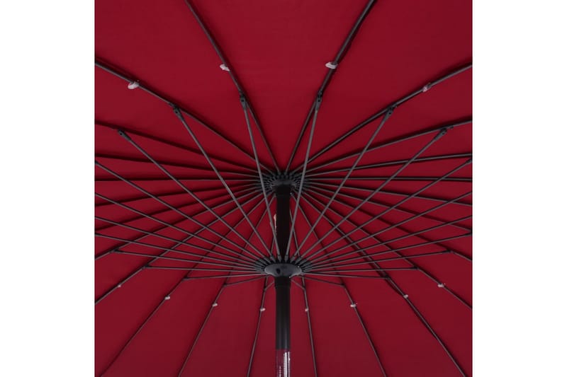 Parasoll med aluminiumsstang 270 cm vinrød - Rød - Parasoller