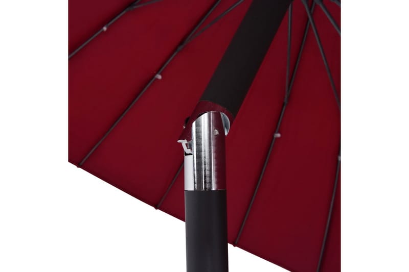 Parasoll med aluminiumsstang 270 cm vinrød - Rød - Parasoller
