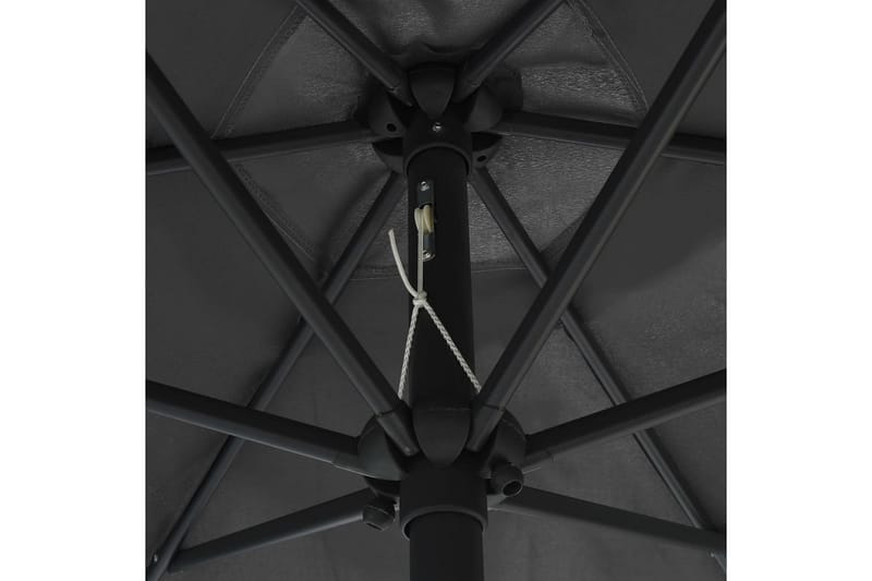 Parasoll med aluminiumsstang 270x246 cm antrasitt - Grå - Hagemøbler - Solbeskyttelse - Parasoller
