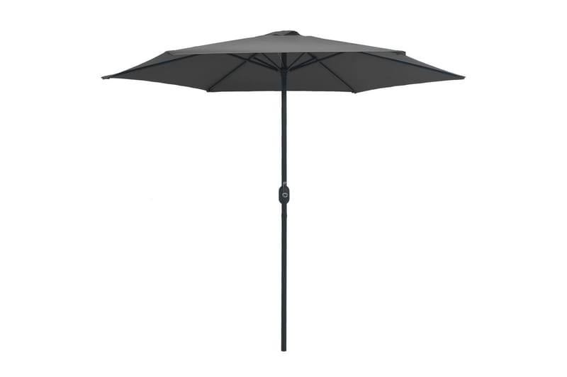 Parasoll med aluminiumsstang 270x246 cm antrasitt - Grå - Hagemøbler - Solbeskyttelse - Parasoller