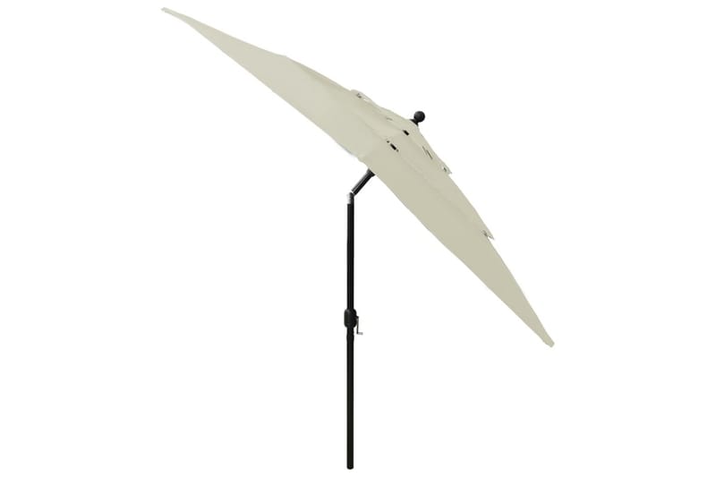 Parasoll med aluminiumsstang 3 nivåer 2,5x2,5 m sand - Hagemøbler - Solbeskyttelse - Parasoller