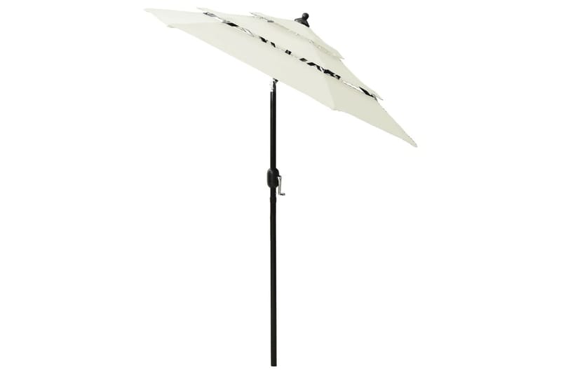 Parasoll med aluminiumsstang 3 nivåer 2 m sand - Brun - Hagemøbler - Solbeskyttelse - Parasoller
