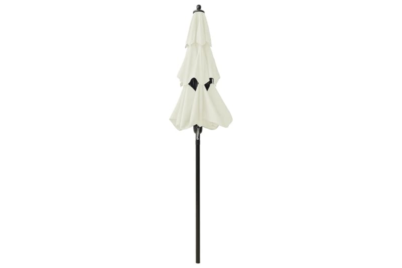 Parasoll med aluminiumsstang 3 nivåer 2 m sand - Brun - Hagemøbler - Solbeskyttelse - Parasoller