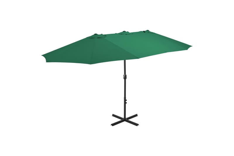 Parasoll med aluminiumsstang 460x270 cm grønn - Hagemøbler - Solbeskyttelse - Parasoller