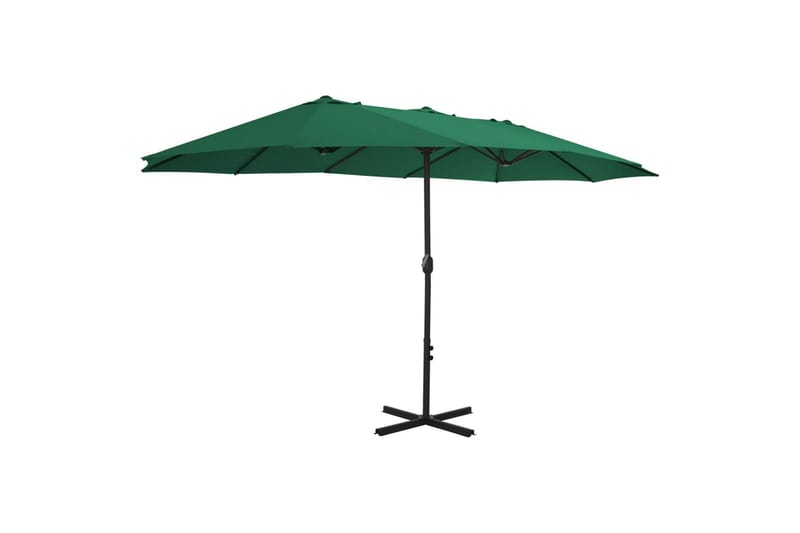 Parasoll med aluminiumsstang 460x270 cm grønn - Hagemøbler - Solbeskyttelse - Parasoller