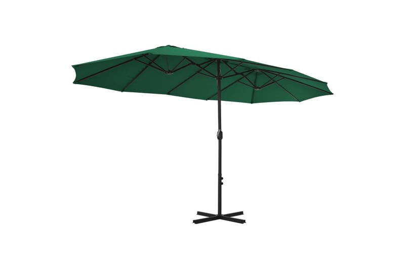 Parasoll med aluminiumsstang 460x270 cm grønn - Hagemøbler - Solbeskyttelse - Parasoller