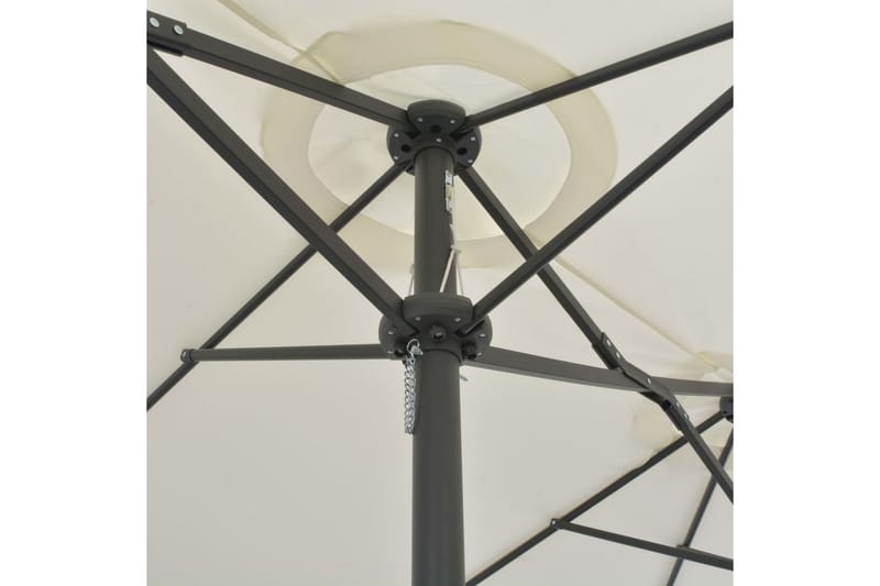 Parasoll med aluminiumsstang 460x270 cm sand - Hagemøbler - Solbeskyttelse - Parasoller