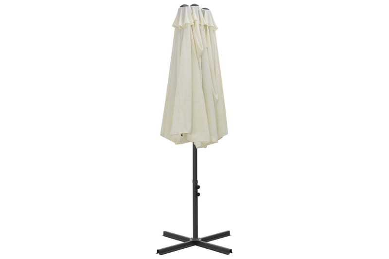 Parasoll med aluminiumsstang 460x270 cm sand - Hagemøbler - Solbeskyttelse - Parasoller