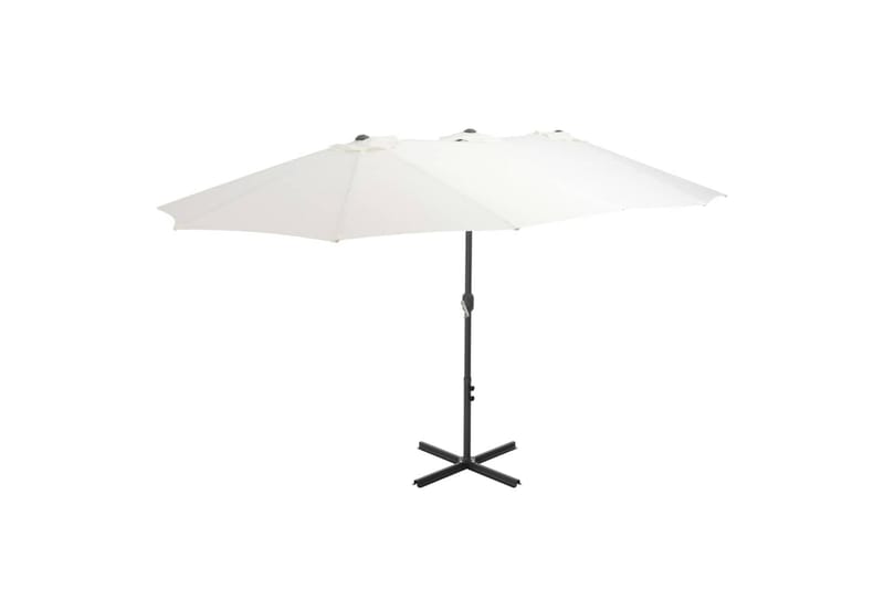 Parasoll med aluminiumsstang 460x270 cm sand - Hagemøbler - Solbeskyttelse - Parasoller