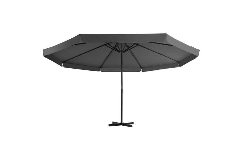 Parasoll med aluminiumsstang 500 cm antrasitt - Hagemøbler - Solbeskyttelse - Parasoller