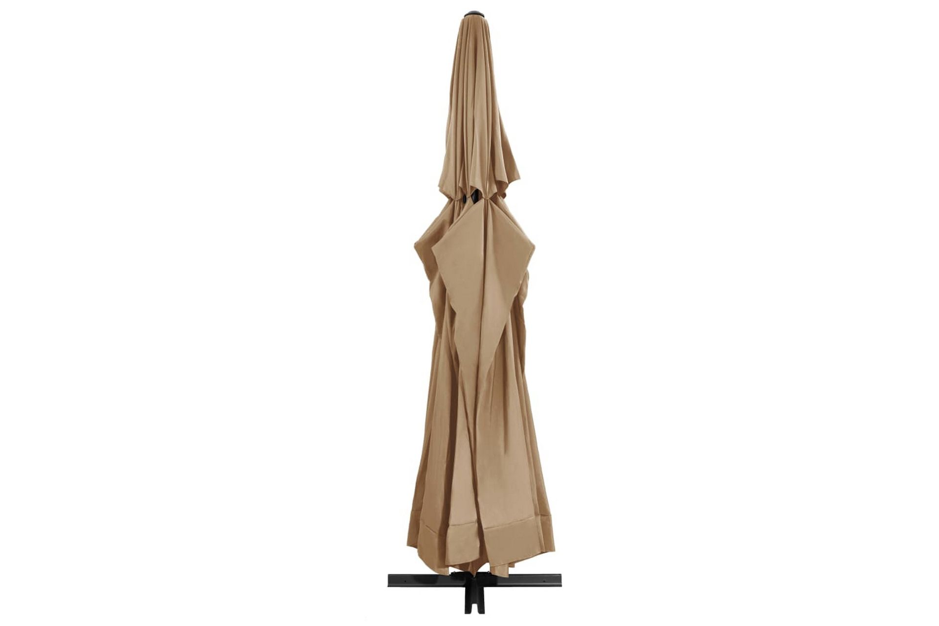 Parasoll med aluminiumsstang 600 cm gråbrun - Brun - Hagemøbler - Solbeskyttelse - Parasoller