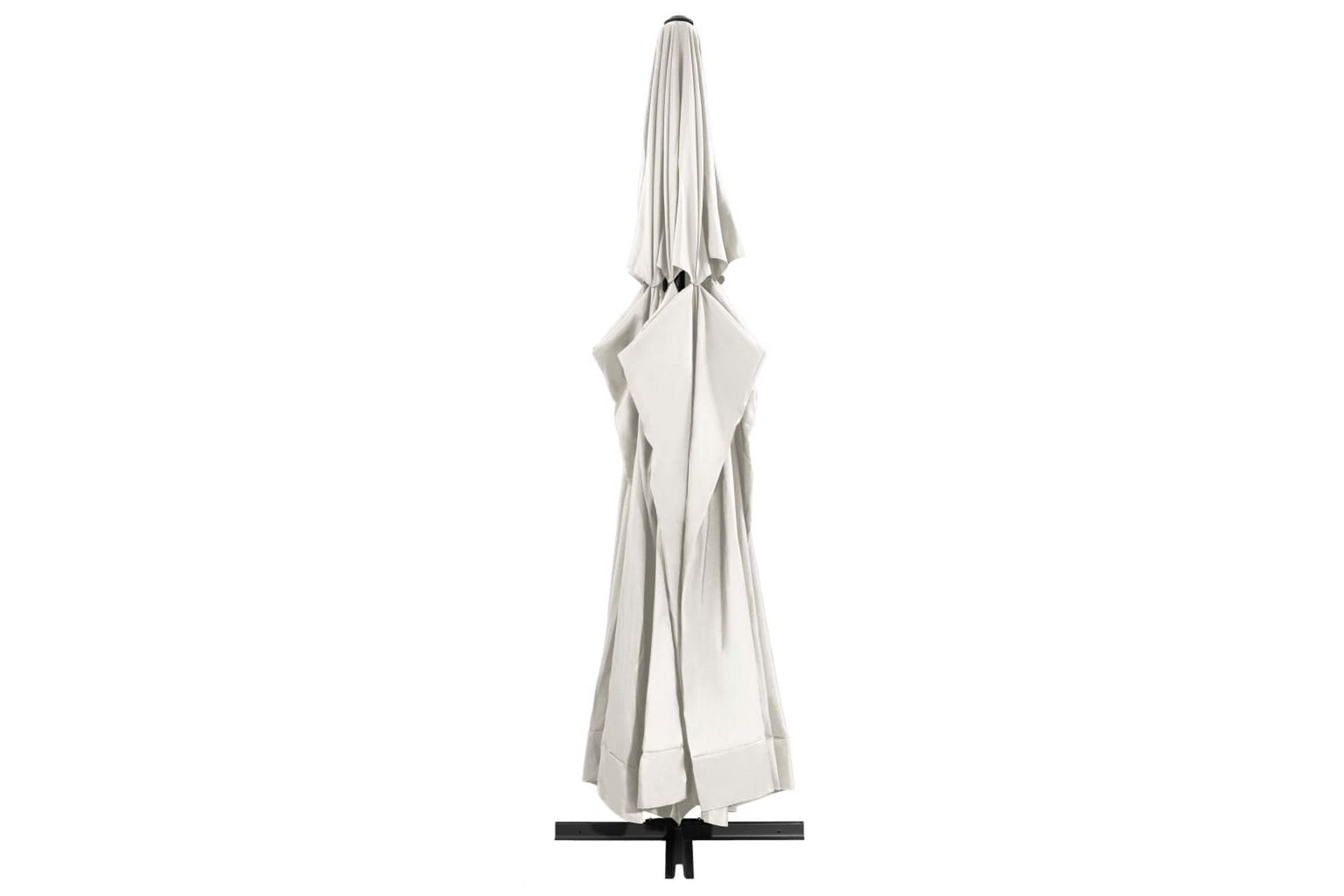 Parasoll med aluminiumsstang 600 cm sandhvit - Hvit - Hagemøbler - Solbeskyttelse - Parasoller