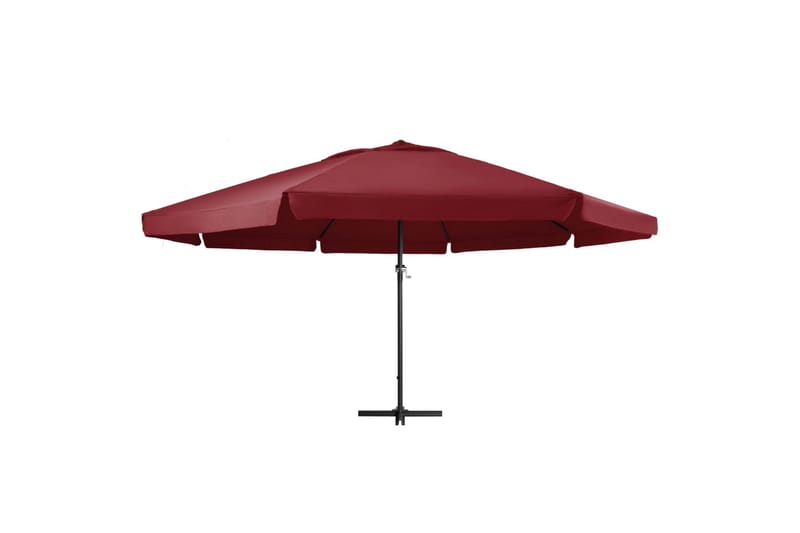 Parasoll med aluminiumsstang 600 cm vinrød - Rød - Hagemøbler - Solbeskyttelse - Parasoller