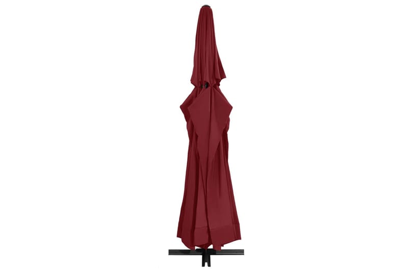 Parasoll med aluminiumsstang 600 cm vinrød - Rød - Hagemøbler - Solbeskyttelse - Parasoller