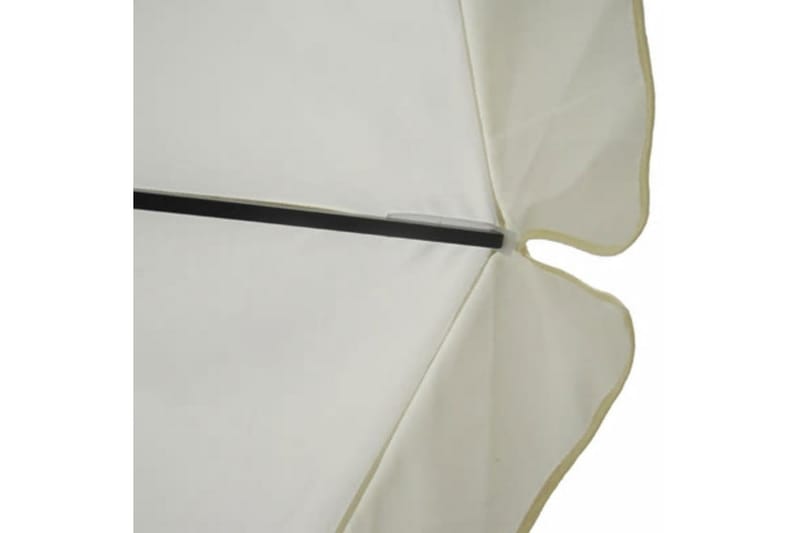 Parasoll med brbar base aluminium hvit - Hagemøbler - Solbeskyttelse - Parasoller