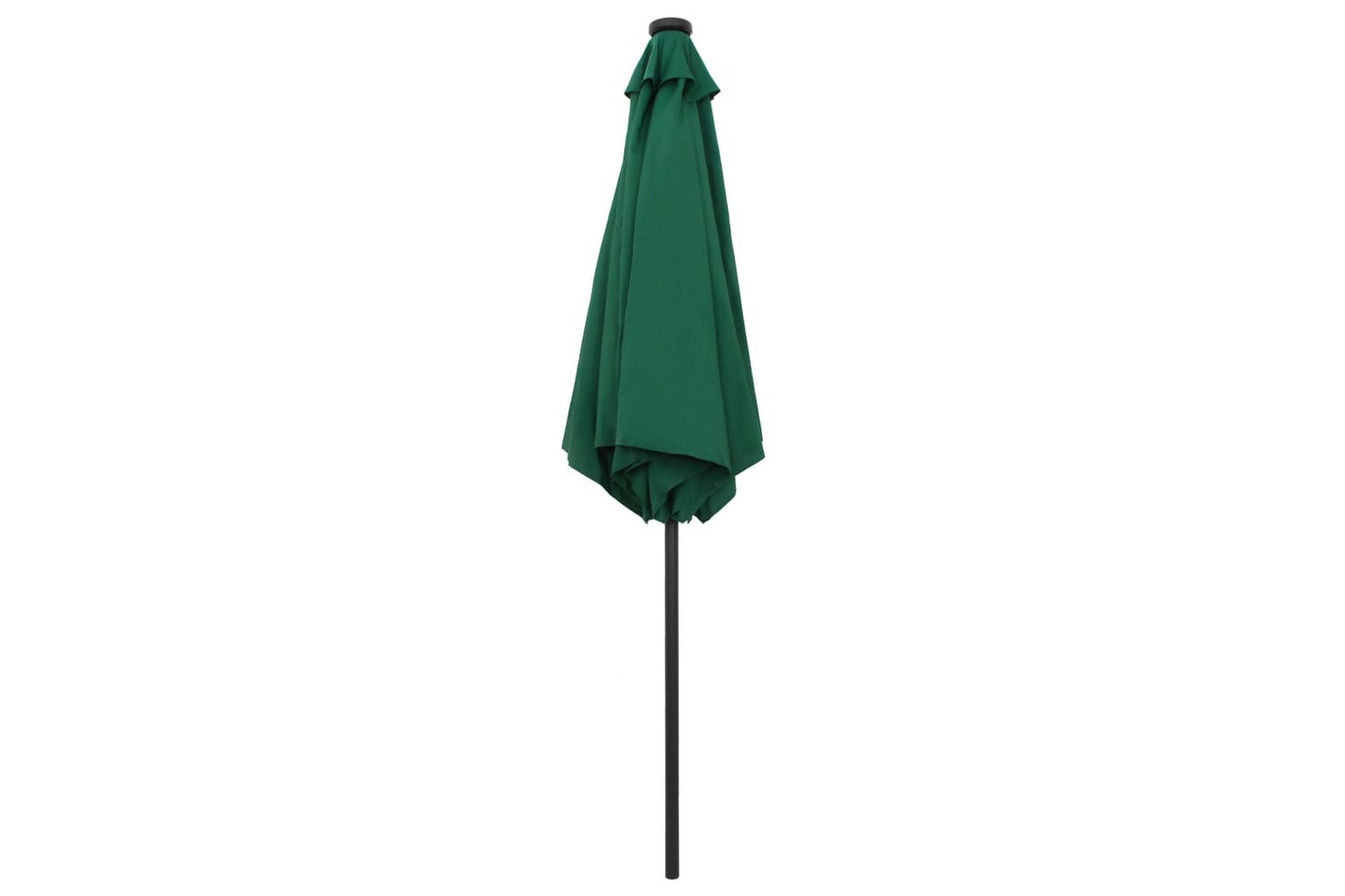 Parasoll med LED-lys og aluminiumsstang 270 cm grønn - Grønn - Hagemøbler - Solbeskyttelse - Parasoller
