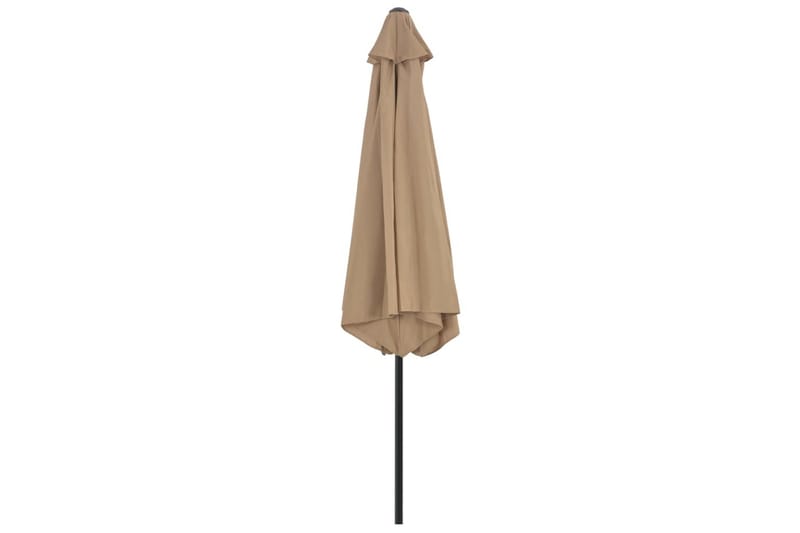 Parasoll med metallstang 300 cm gråbrun - Hagemøbler - Solbeskyttelse - Parasoller