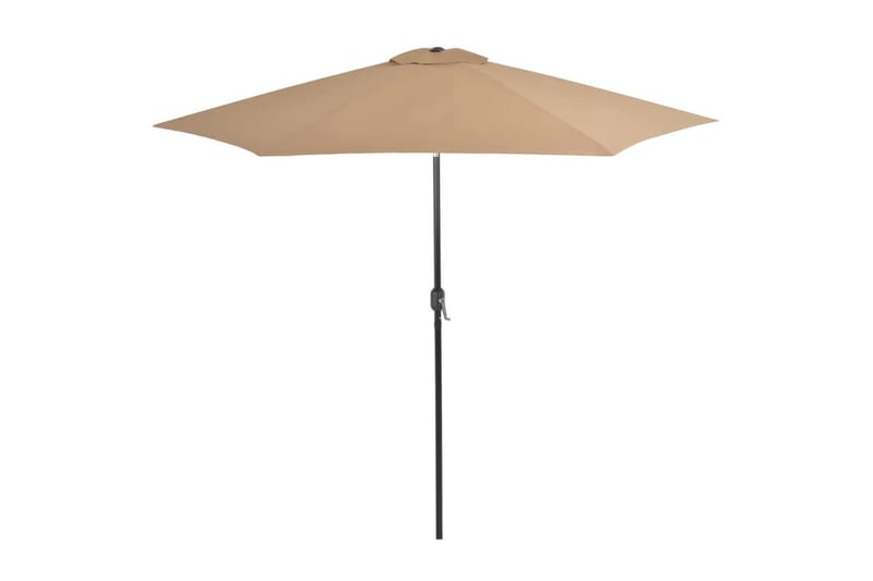 Parasoll med metallstang 300 cm gråbrun - Hagemøbler - Solbeskyttelse - Parasoller