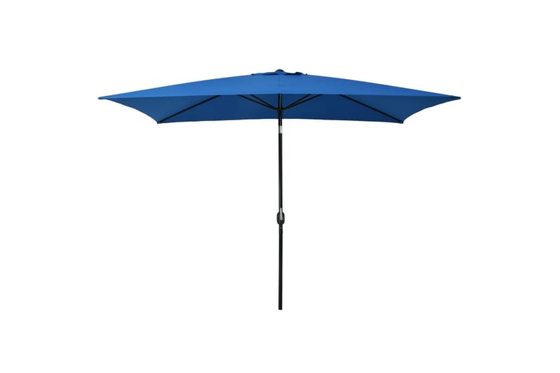 Parasoll med metallstang 300x200 cm asur - Hagemøbler - Solbeskyttelse - Parasoller
