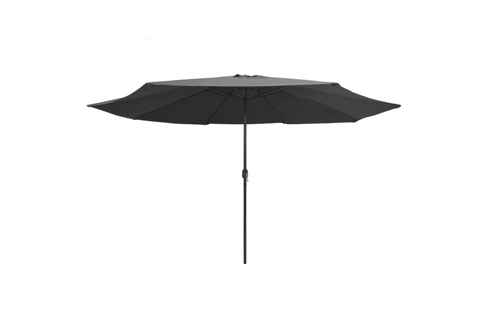 Parasoll med metallstang 400 cm antrasitt - Grå - Hagemøbler - Solbeskyttelse - Parasoller