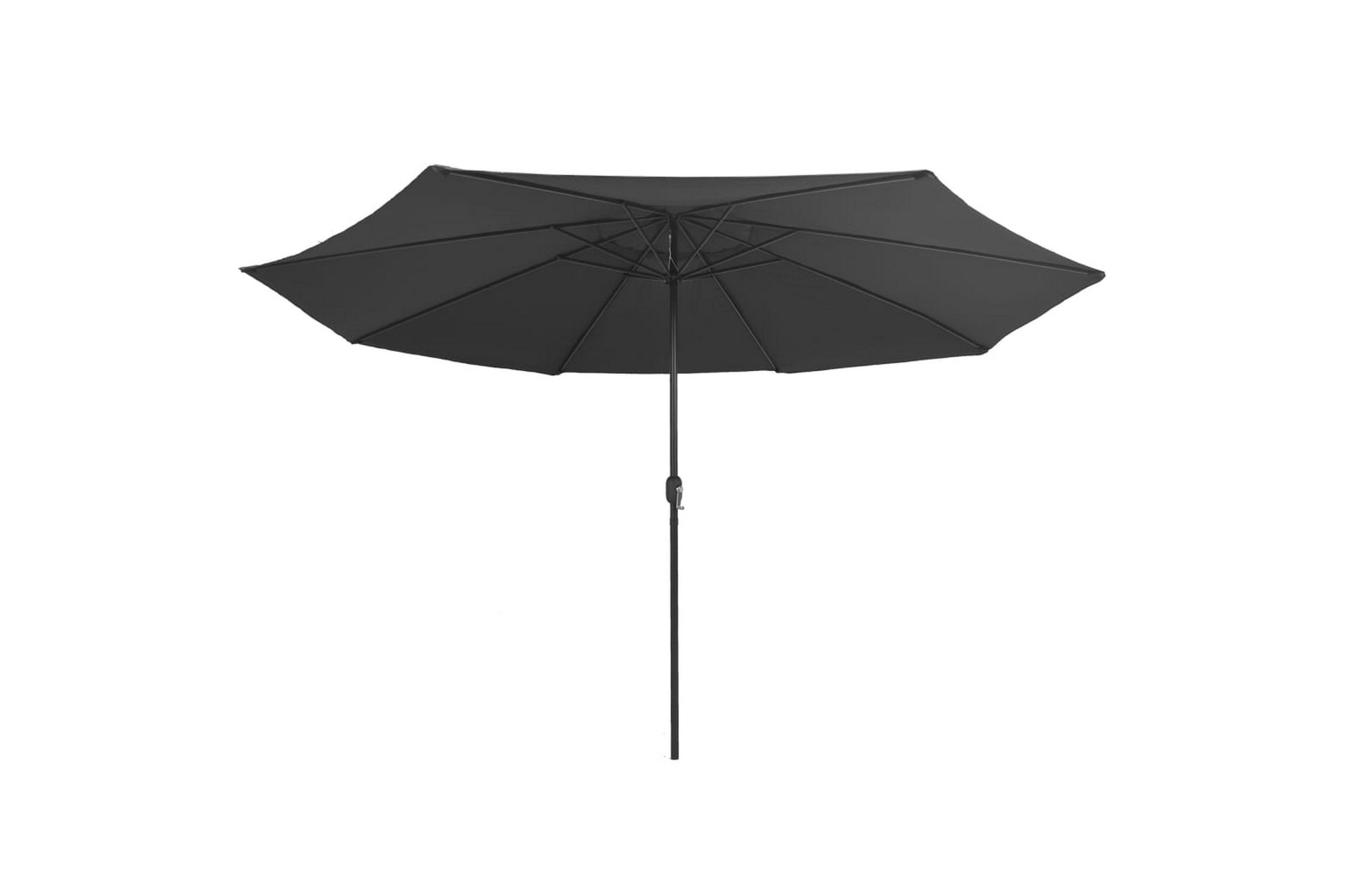Parasoll med metallstang 400 cm antrasitt - Grå - Hagemøbler - Solbeskyttelse - Parasoller