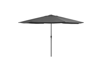 Parasoll med metallstang 400 cm antrasitt - Grå - Hagemøbler - Solbeskyttelse - Parasoller