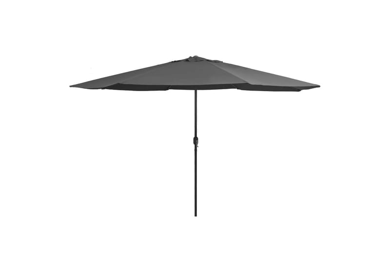 Parasoll med metallstang 400 cm antrasitt - Grå - Hagemøbler - Solbeskyttelse - Parasoller