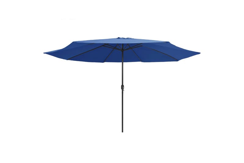 Parasoll med metallstang 400 cm asurblå - Blå - Hagemøbler - Solbeskyttelse - Parasoller