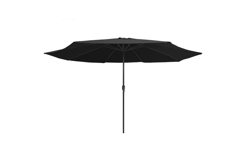 Parasoll med metallstang 400 cm svart - Svart - Hagemøbler - Solbeskyttelse - Parasoller