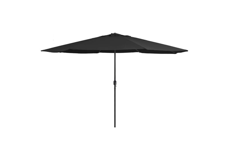 Parasoll med metallstang 400 cm svart - Svart - Hagemøbler - Solbeskyttelse - Parasoller