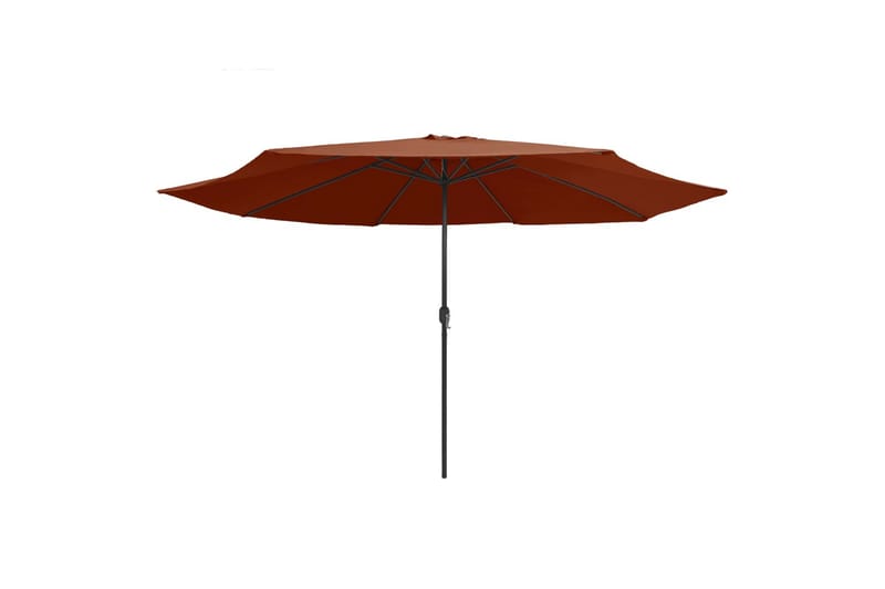 Parasoll med metallstang 400 cm terrakotta - Rød - Hagemøbler - Solbeskyttelse - Parasoller