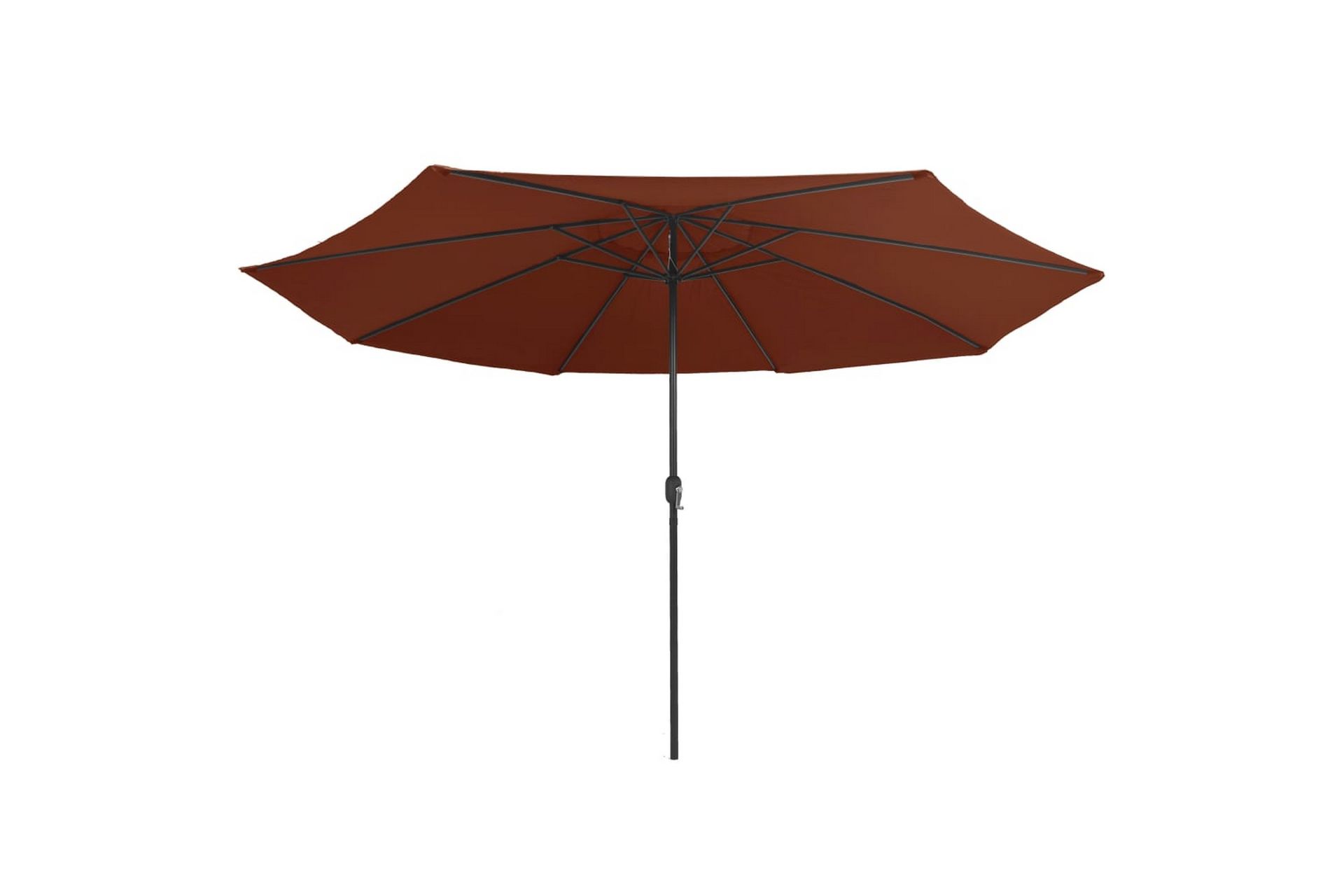 Parasoll med metallstang 400 cm terrakotta - Rød - Hagemøbler - Solbeskyttelse - Parasoller