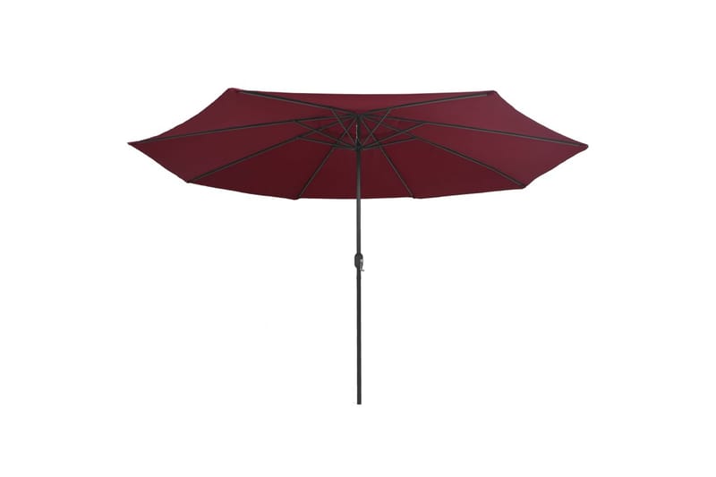 Parasoll med metallstang 400 cm vinrød - Rød - Hagemøbler - Solbeskyttelse - Parasoller
