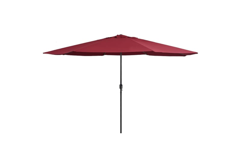Parasoll med metallstang 400 cm vinrød - Rød - Hagemøbler - Solbeskyttelse - Parasoller