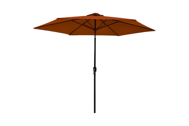 Parasoll med metallstang terrakotta 300 cm - Rød - Hagemøbler - Solbeskyttelse - Parasoller