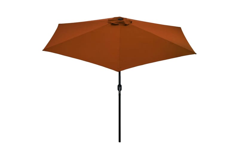 Parasoll med metallstang terrakotta 300 cm - Rød - Hagemøbler - Solbeskyttelse - Parasoller