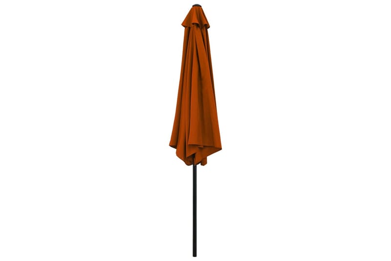Parasoll med metallstang terrakotta 300 cm - Rød - Hagemøbler - Solbeskyttelse - Parasoller
