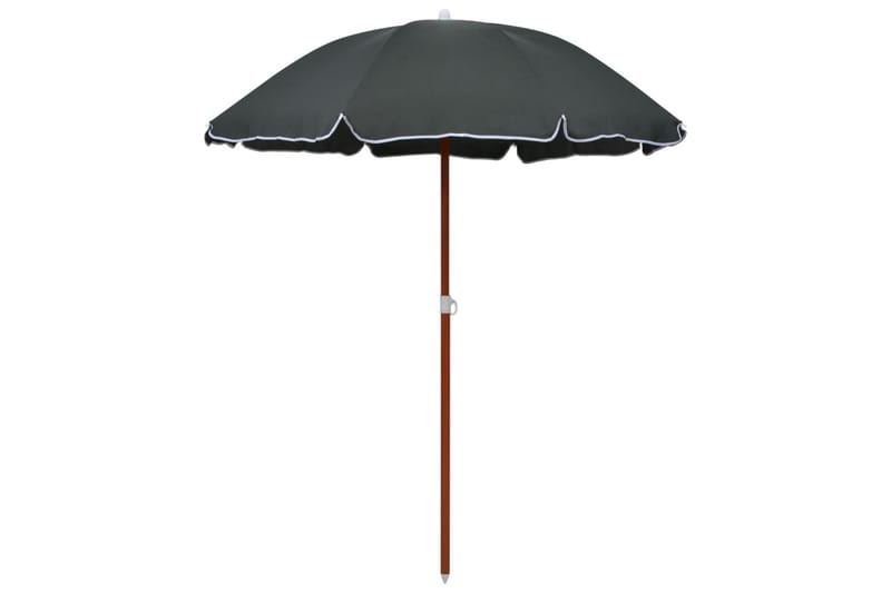 Parasoll med stålstang 180 cm antrasitt - Grå - Hagemøbler - Solbeskyttelse - Parasoller