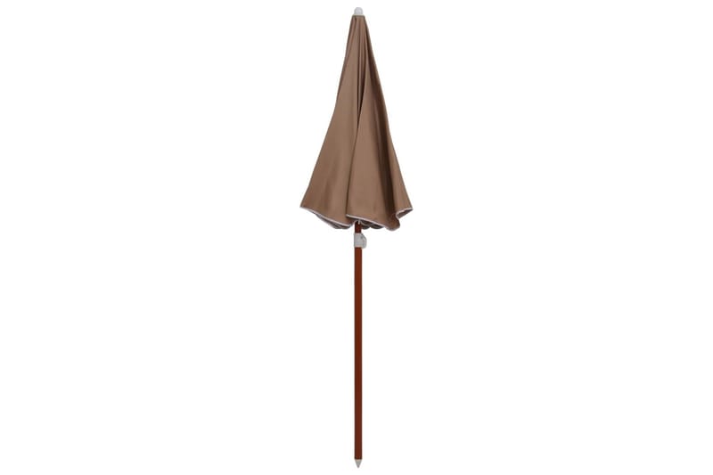 Parasoll med stålstang 180 cm gråbrun - Brun - Hagemøbler - Solbeskyttelse - Parasoller