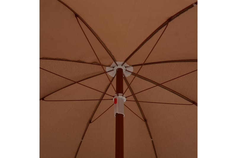 Parasoll med stålstang 180 cm gråbrun - Brun - Hagemøbler - Solbeskyttelse - Parasoller