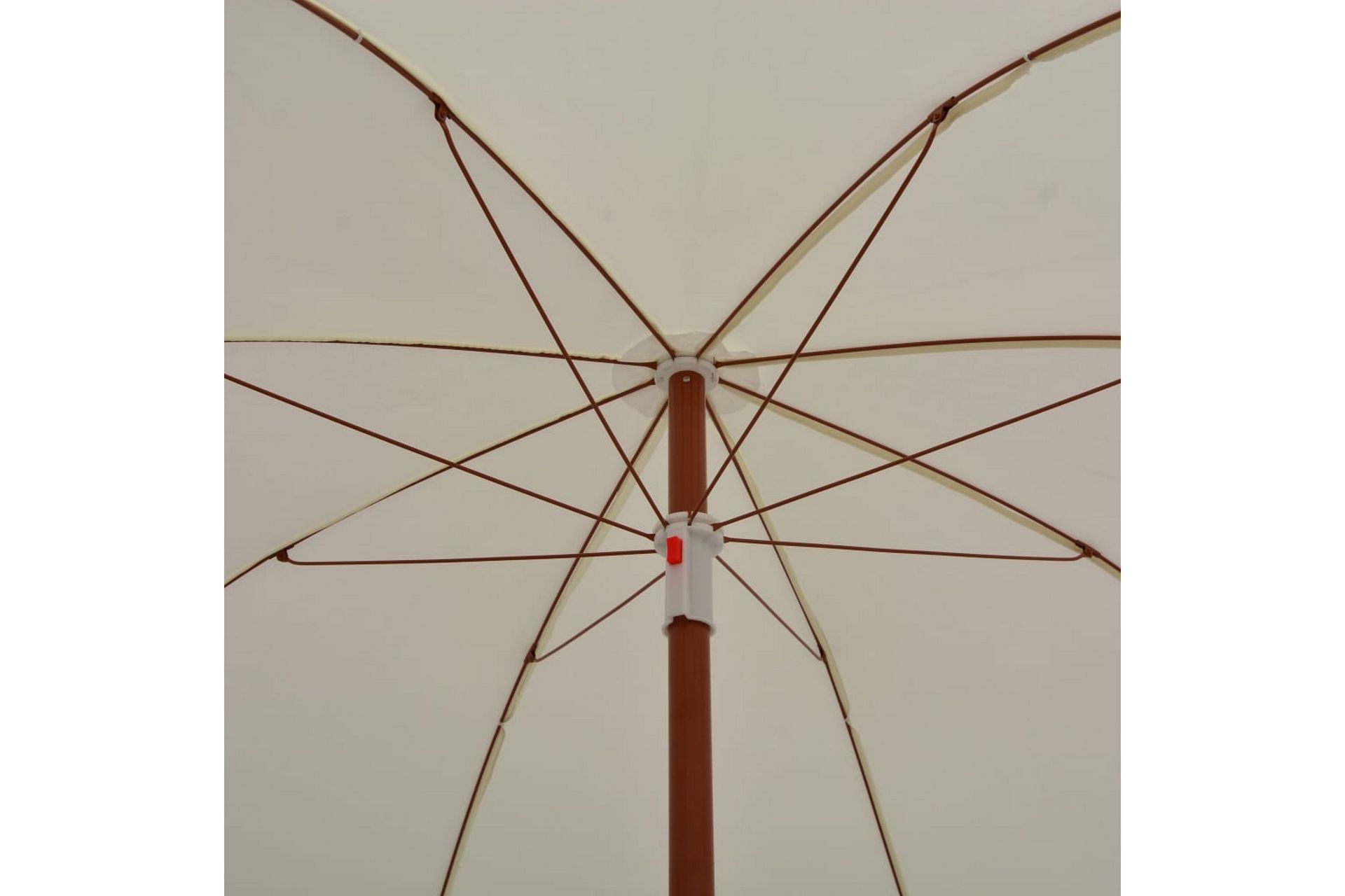 Parasoll med stålstang 180 cm sand - Beige - Hagemøbler - Solbeskyttelse - Parasoller